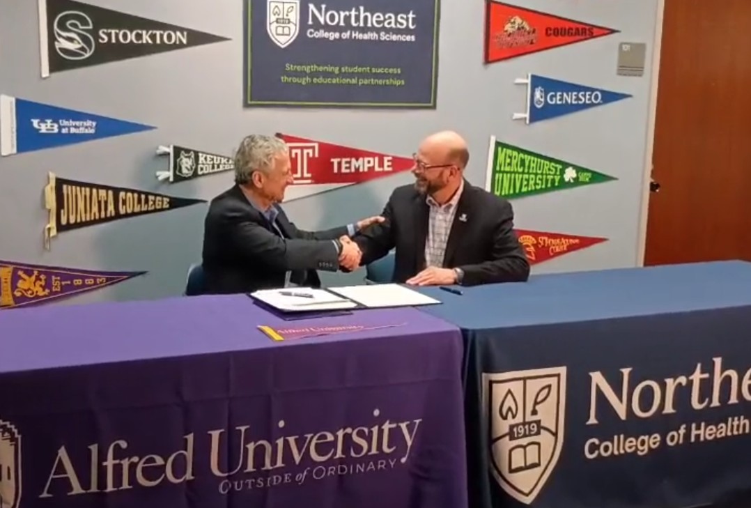 President Mestan and Alfred University leadership