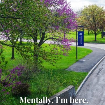 Northeast College Seneca Falls Campus with flowers in spring