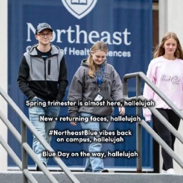 students on Northeast College Campus