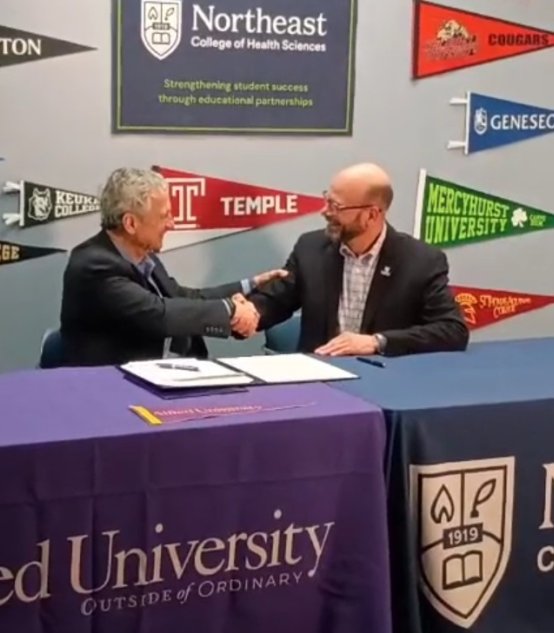 President Mestan and Alfred University leadership