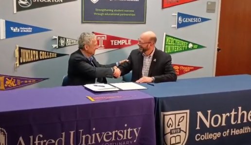 President Mestan and Alfred University leadership