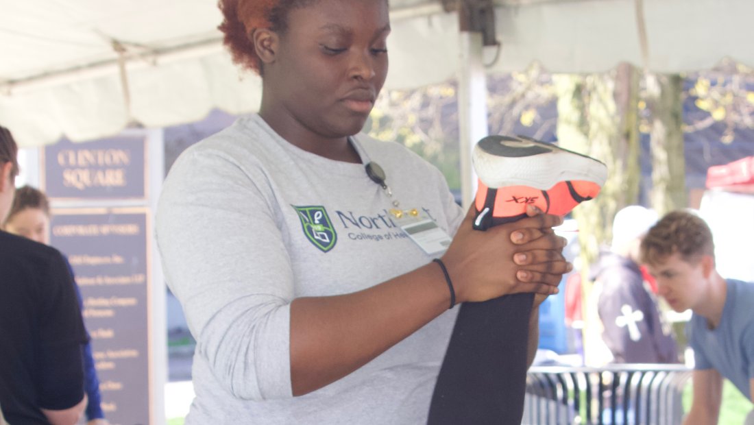 Gaining real-world experience while supporting community wellness, local athletes and sporting events, #NortheastBlue massage therapy students provided hands-on care at the 2026 Mountain Goat Run in Syracuse.