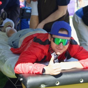 Gaining real-world experience while supporting community wellness, local athletes and sporting events, #NortheastBlue massage therapy students provided hands-on care at the 2026 Mountain Goat Run in Syracuse.